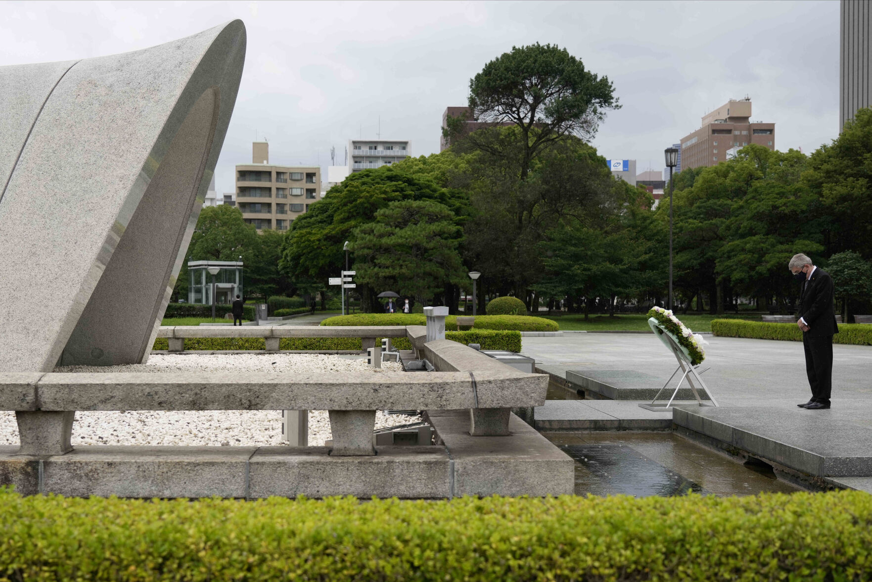 APTOPIX Tokyo Olympics Bach Hiroshima